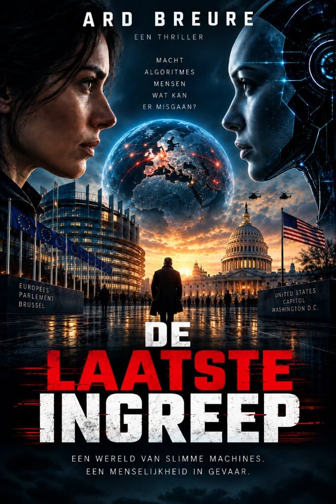 De Laatste Ingreep van Ard Breure, geopolitieke AI-thriller over Europa, Amerika en kunstmatige intelligentie