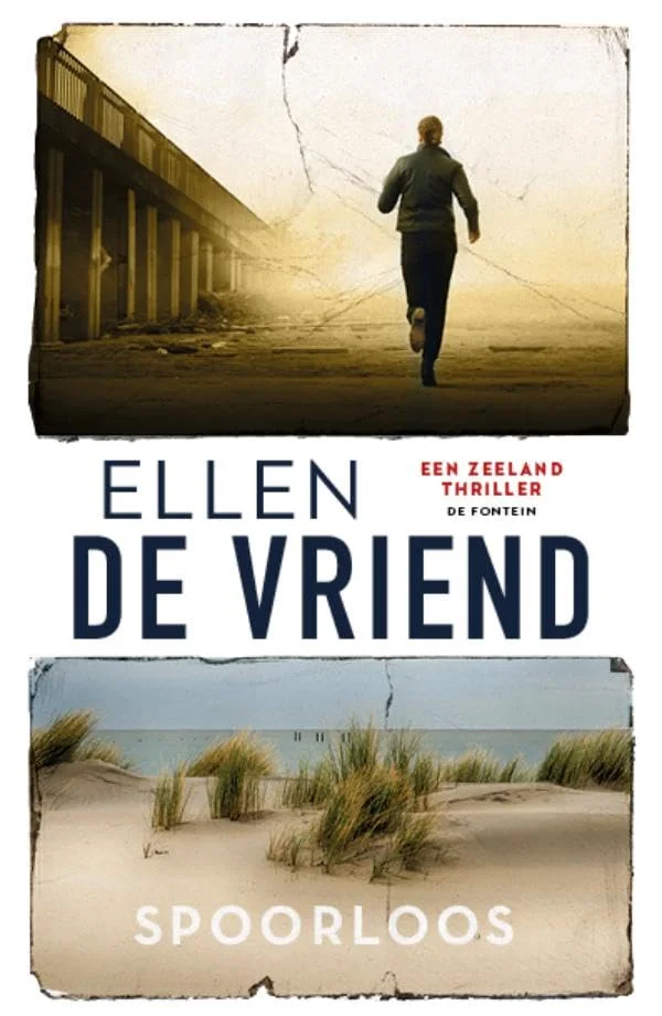 Boekcover van Spoorloos door Ellen de Vriend, een spannende Zeeland-thriller die zich afspeelt op Schouwen-Duiveland.