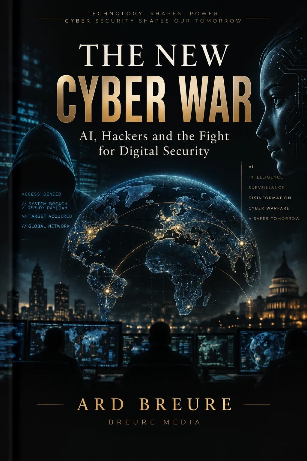The New Cyber War by Ard Breure, nonfiction book about AI, hackers and cybersecurity