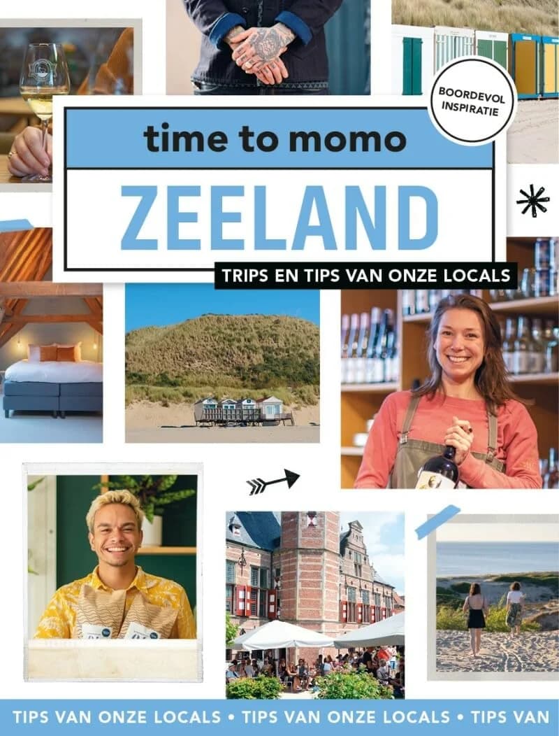 Boekomslag van Time to Momo Zeeland, reisgids van Kim van Zweeden en Melanie van Zweeden