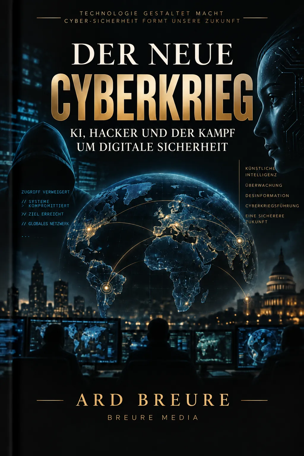 Der Neue Cyberkrieg von Ard Breure, Sachbuch über KI, Hacker und digitale Cybersicherheit